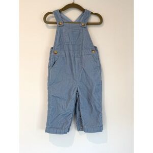 Polo Ralph Lauren Baby Cotton Blue Corduroy Sleeveless Overall, Snap Bottom, 9M